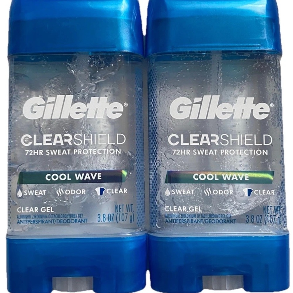Gillette Clear Gel Deodorant - Cool Wave, Blue (2 pack )